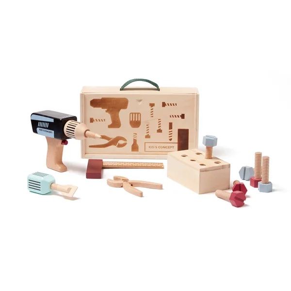 Kids Concept puidust Tööriistakast kaanega HUB
