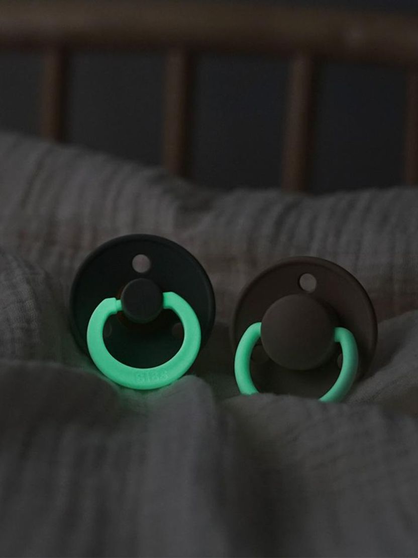 BIBS Colour Round GLOW latekslutid 2-pakk 0-6 kuud
