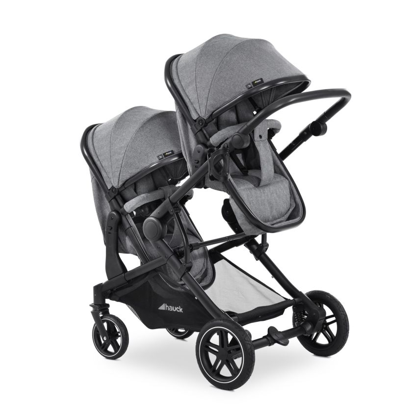 Hauck Atlantic Twin tandemkäru, melange grey