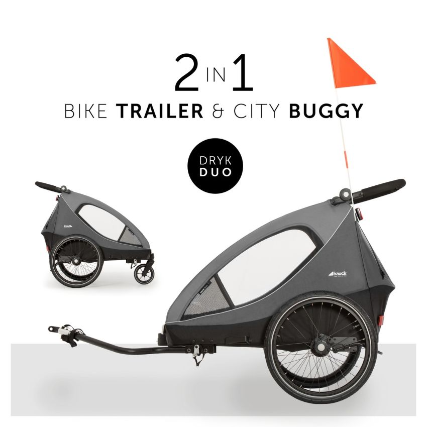 Hauck Dryk Duo jalgrattahaagis 2in1, grey