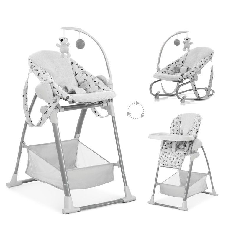 Hauck söögitool-lamamistool Sit N Relax 3in1, nordic grey