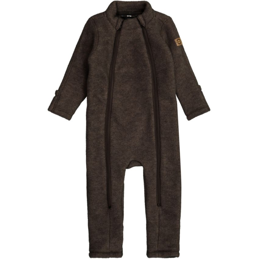 Mikk-Line meriinovillane kombe Dark Brown Melange