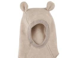 Mikk-line meriino tuukrimüts karu kõrvadega Melange Offwhite