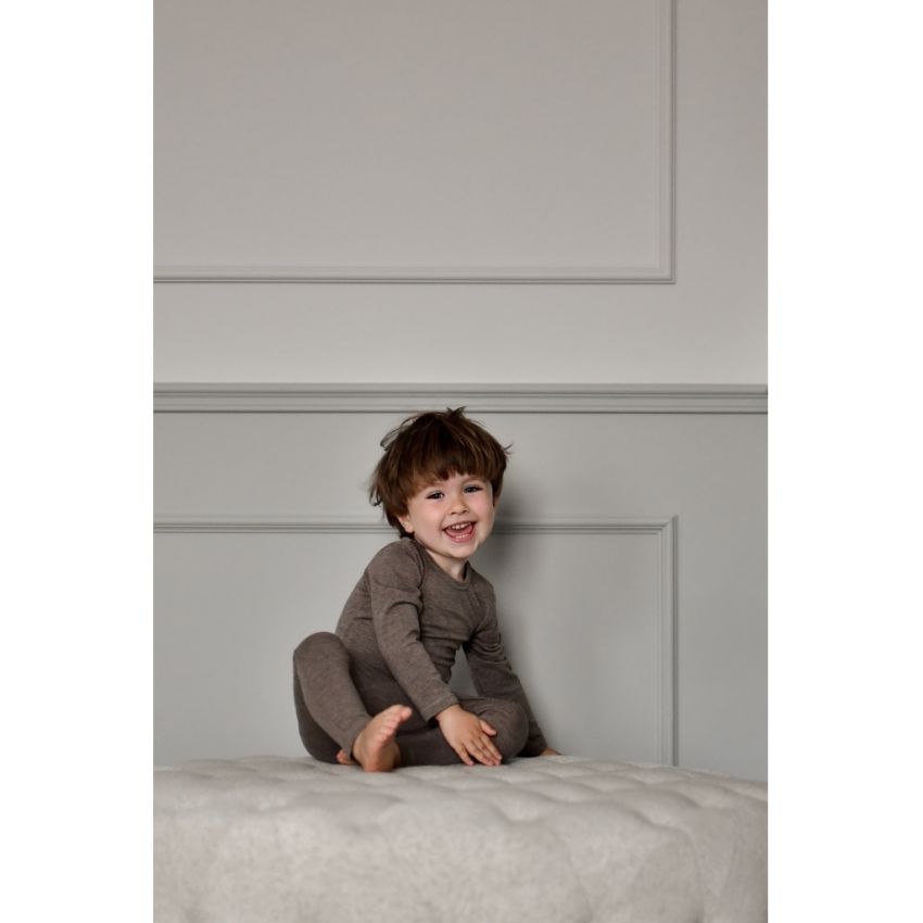 Mikk-Line pikkade varrukatega särk vill/bambus Melange Denver