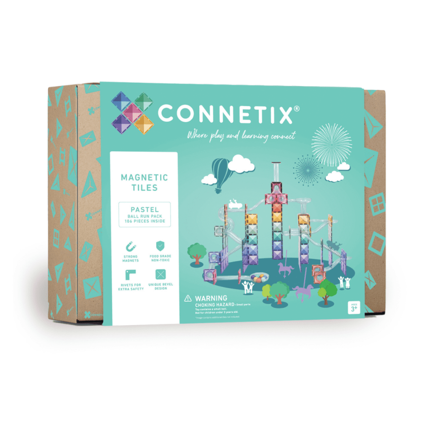Connetix magnetilised klotsid pallirajaga 106tk Pastel Ball Run Pack