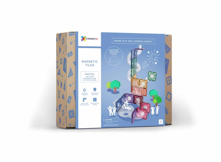 Connetix magnetilised klotsid pallirada lisa 80 tk Tiles Pastel Ball Run