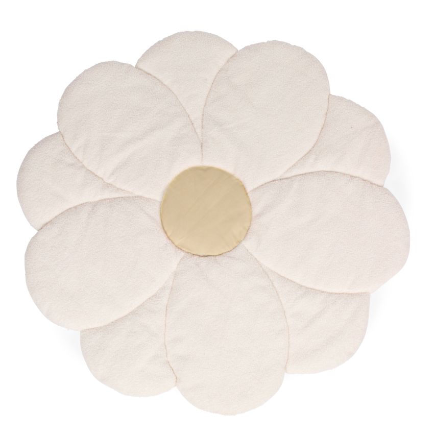 Childhome Flower mängumatt Off-White/Yellow 110cm