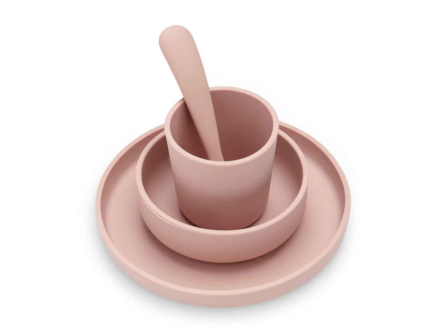 Jollein silikoonist sööginõu komplekt - Pale Pink