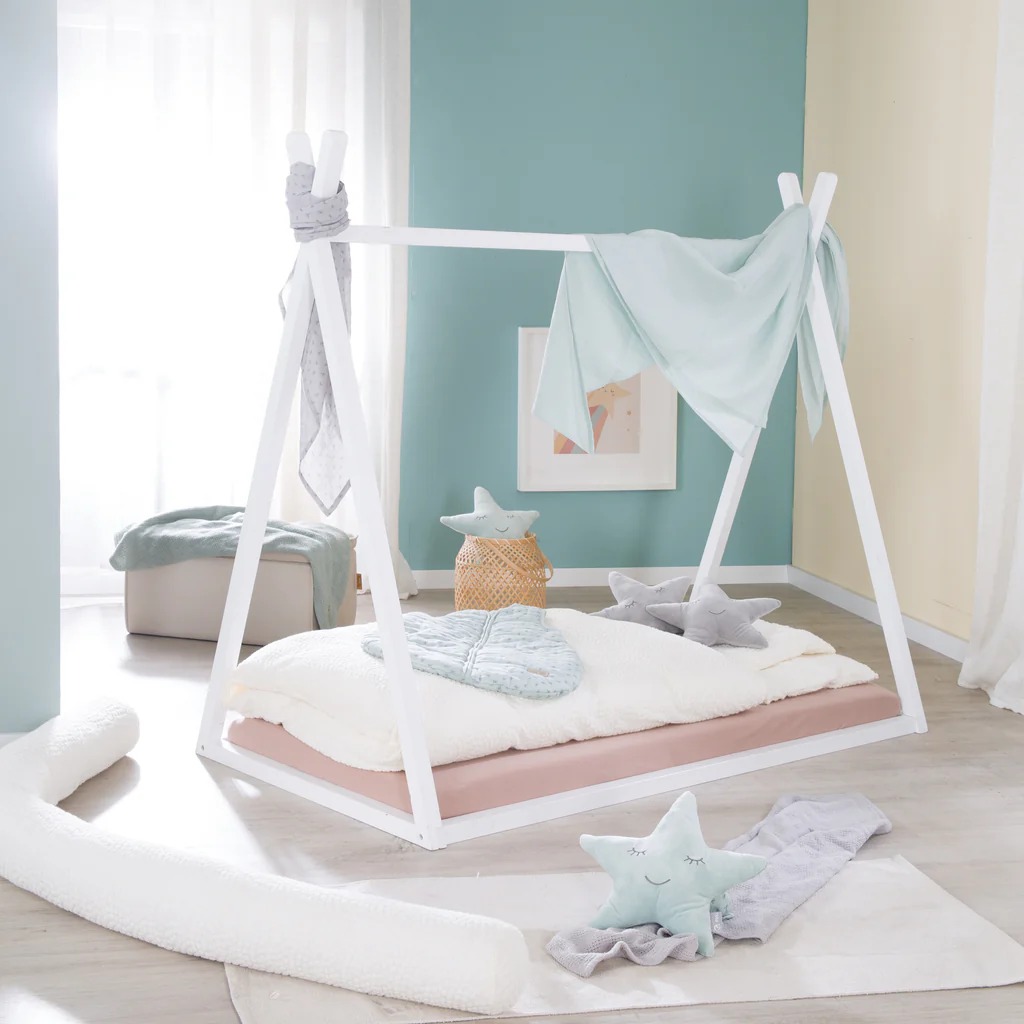 Roba montessori voodi "Tipi Lounge" valge 70 x 140 cm